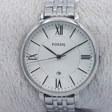  Shop Authentic Fossil Jacqueline White Dial Silver Steel Strap Watch for Women - ES3698 - Luxxuri