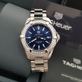  Shop Authentic Tag Heuer Aquaracer Quartz Diamonds Blue Dial Silver Steel Strap Watch for Women - WAY131N.BA0748 - Luxxuri
