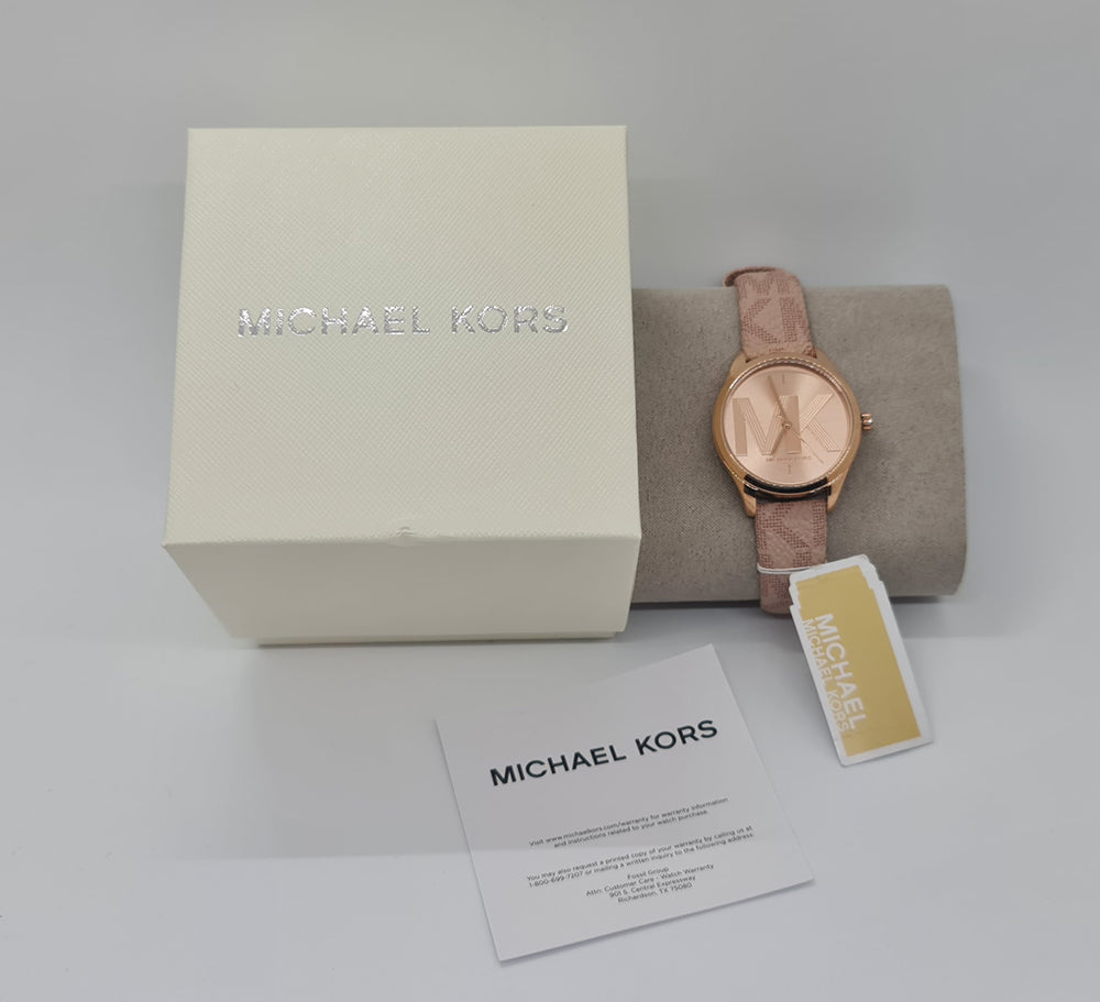  Shop Authentic Michael Kors Jaycie Quartz Rose Gold Dial Pink Leather Strap Watch for Women - MK2879 - Luxxuri