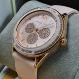  Shop Authentic Michael Kors Quartz Pink Dial Pink Silicone Strap Watch For Women - MK6946 - Luxxuri