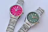  Shop Authentic Tag Heuer Carrera Date Automatic 18K Pink Dial Silver Steel Strap Watch for Women - WBN2313.BA0001 - Luxxuri