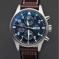  Shop Authentic IWC Pilot’s Watch Chronograph Edition “Le Petit Prince” Blue Dial Brown Leather Strap Watch for Men - IW377714 - Luxxuri