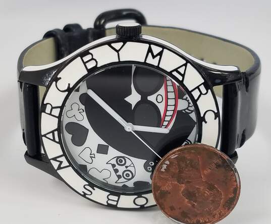  Shop Authentic Marc Jacobs White & Black Dial Black Leather Strap Watch for Women - MBM1148 - Luxxuri