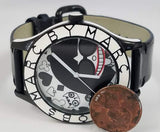  Shop Authentic Marc Jacobs White & Black Dial Black Leather Strap Watch for Women - MBM1148 - Luxxuri