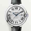  Shop Authentic Cartier Ballon Bleu de Cartier Silver Dial Black Leather Strap Watch for Men - WSBB0026 - Luxxuri