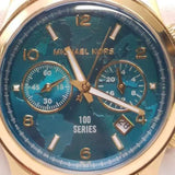  Shop Authentic Michael Kors Runway Hunger Stop100 Series Blue Dial Gold Steel Strap Watch for Women - MK5815 - Luxxuri
