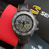  Shop Authentic Tag Heuer Formula 1 Chronograph Senna Black Dial Black Leather Strap Watch for Men - CAZ101AJ.FC6487 - Luxxuri