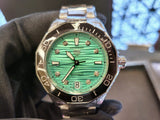  Shop Authentic Tag Heuer Aquaracer Professional 300 Automatic Diamonds Green Dial Silver Steel Strap Watch for Women - WBP231K.BA0618 - Luxxuri