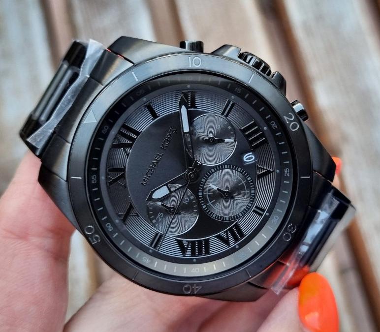  Shop Authentic Michael Kors Alek Oversized Black Dial Black Steel Strap Watch For Men - MK8900 - Luxxuri