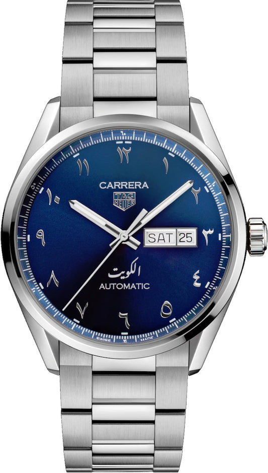  Shop Authentic Tag Heuer Carrera Automatic Blue Dial Silver Steel Strap Watch for Men - WBN2016.BA0640 - Luxxuri