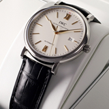  Shop Authentic IWC Portofino Automatic White Dial Black Leather Strap Watch for Men - IW356517 - Luxxuri