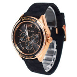  Shop Authentic Michael Kors Jessa Quartz Black Dial Black Silicone Strap Watch For Women - MK7266 - Luxxuri