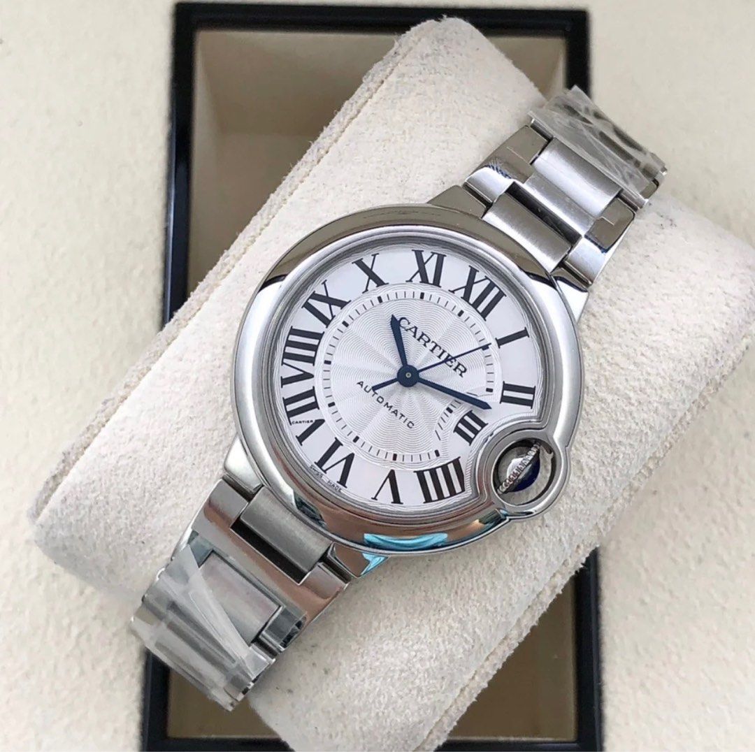  Shop Authentic Cartier Ballon Bleu De Cartier Silver Dial Silver Steel Strap Watch for Women - WSBB0044 - Luxxuri