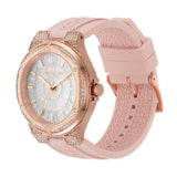  Shop Authentic Michael Kors Lennox Three-Hand Analog White Dial Pink Silicone Strap Watch For Women - MK7334 - Luxxuri