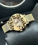 Shop Authentic Guess Iconic Quartz Gold Dial Gold Mesh Bracelet Watch For Women - GW0527L2 - Luxxuri