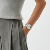  Shop Authentic Michael Kors Lennox Three Hand Silver Dial Silver Steel Strap Watch For Women - MK7393 - Luxxuri