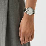 Shop Authentic Michael Kors Lennox Three Hand Silver Dial Silver Steel Strap Watch For Women - MK7393 - Luxxuri