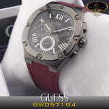  Shop Authentic Guess Headline Multifunction Grey Dial Burgundy Silicone Strap Watch For Men - GW0571G4 - Luxxuri
