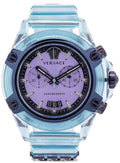  Shop Authentic Versace Icon Active Chronograph Purple Dial Blue Silicone Strap Watch For Men - VEZ701523 - Luxxuri