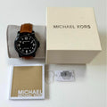  Shop Authentic Michael Kors Paxton Analog Black Dial Brown Rubber Strap Watch For Men - MK8502 - Luxxuri