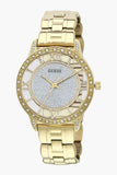  Shop Authentic Guess Analog Diamonds Silver Dial Gold Steel Strap Watch For Women - W1013l2 - Luxxuri
