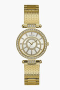  Shop Authentic Guess Muse Crystals White Dial Rose Gold Steel Strap Watch For Women - W1008L2 - Luxxuri
