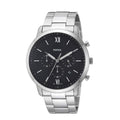  Shop Authentic Fossil Neutra Chronograph Black Dial Silver Steel Strap Watch for Men - FS5384 - Luxxuri
