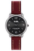 Coach Delancey Black Dial Brown Leather Strap Watch for Women - 14502792