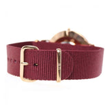  Shop Authentic Daniel Wellington Classic Roselyn Black Dial Maroon Nylon Strap Watch For Women - DW00100269 - Luxxuri