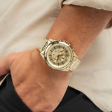  Shop Authentic Armani Exchange Drexler Chronograph Gold Dial Gold Steel Strap Watch For Men - AX2602 - Luxxuri