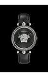  Shop Authentic Versace Palazzo Empire Black Dial Black Leather Strap Watch for Women - VCO060017 - Luxxuri
