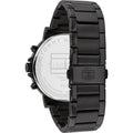 Tommy Hilfiger Tyson Chronograph Black Dial Black Steel Strap Watch For Men - 1710590