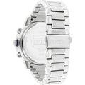 Tommy Hilfiger Troy Chronograph Blue Dial Silver Steel Strap Watch For Men - 1792104
