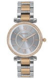  Shop Authentic Fossil Carlie Silver Dial Two Tone Steel Strap Watch for Women - ES4342 - Luxxuri