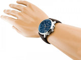  Shop Authentic Hugo Boss Attitude Blue Dial Brown Leather Strap Watch for Men - 1513606 - Luxxuri