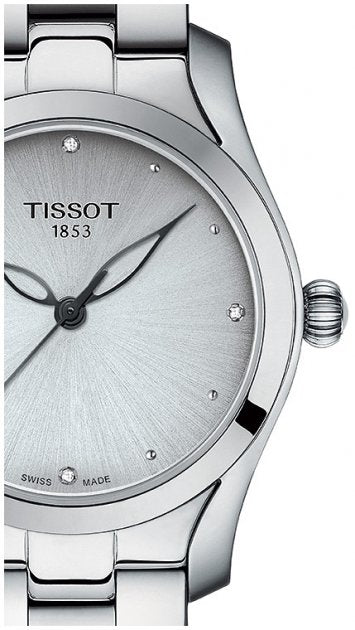  Shop Authentic Tissot T Wave Diamonds White Dial Silver Steel Strap Watch For Women - T112.210.11.036.00 - Luxxuri