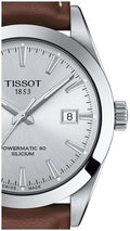  Shop Authentic Tissot Gentleman Powermatic 80 Silicium Silver Dial Brown Leather Strap Watch For Men - T127.407.16.031.00 - Luxxuri