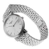  Shop Authentic Tissot T Classic Desire White Dial Silver Steel Strap Watch for Women - T52.1.281.31 - Luxxuri