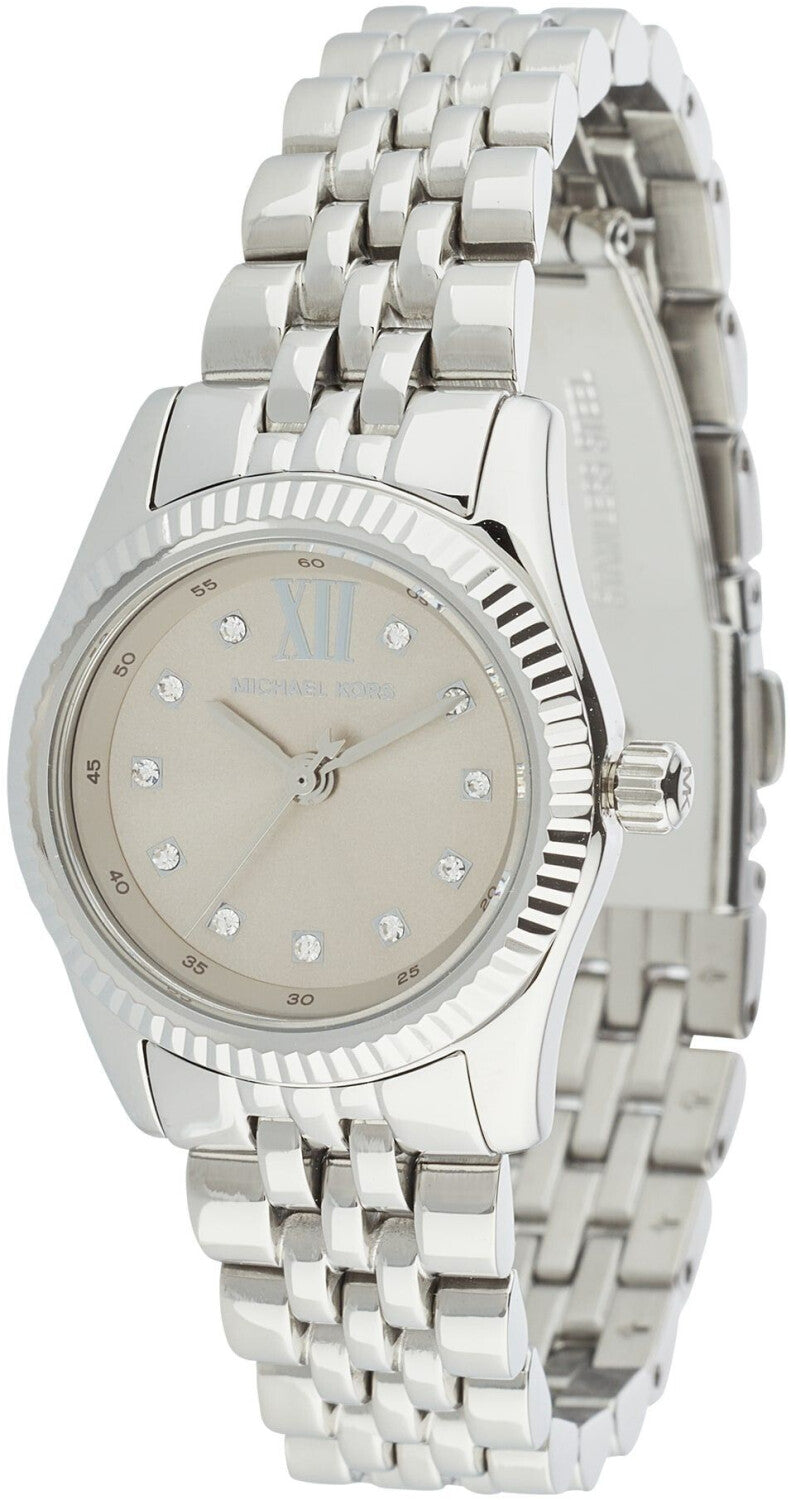  Shop Authentic Michael Kors Lexington Three-Hand Silver Dial Silver Steel Strap Watch for Women - MK4843 - Luxxuri