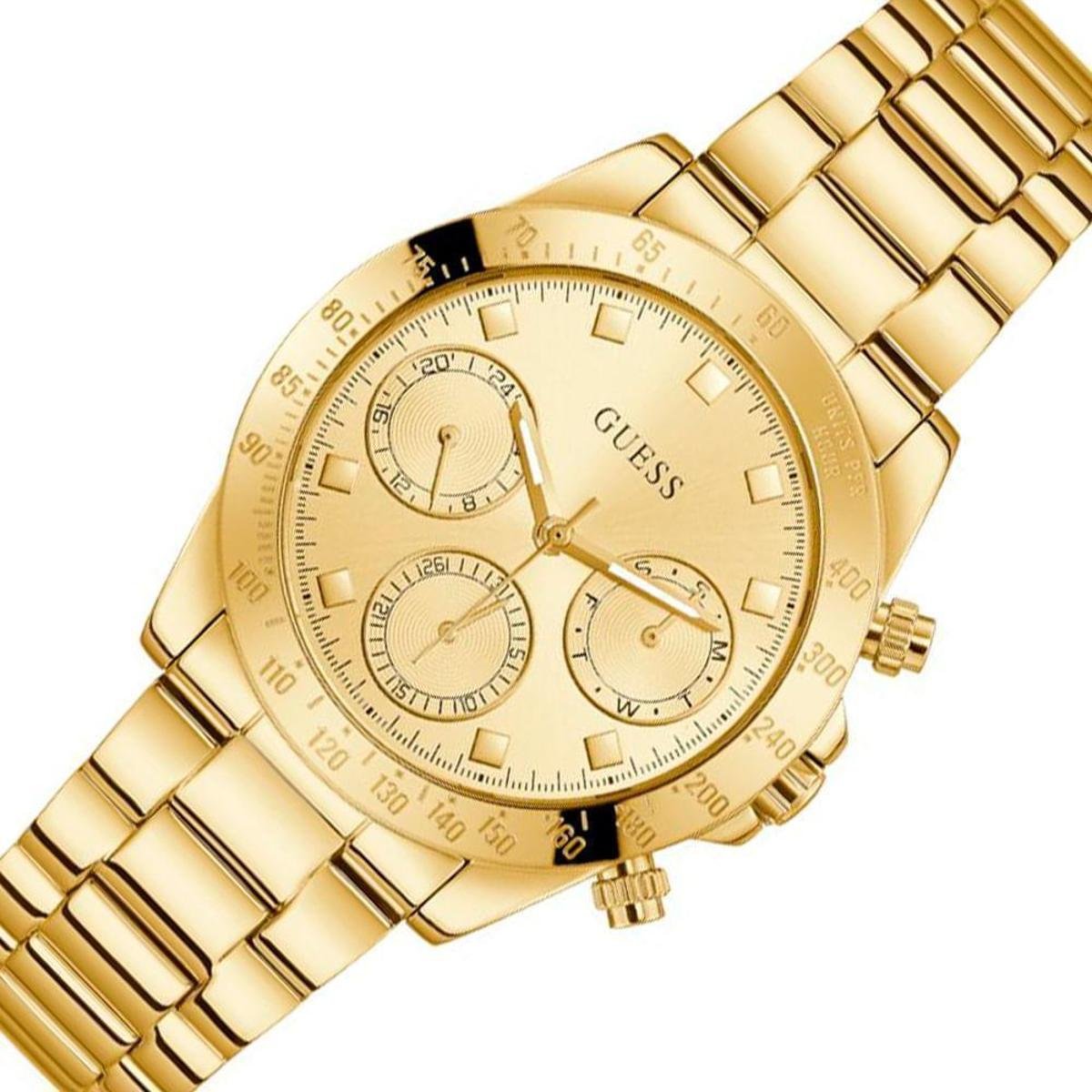  Shop Authentic Guess Eclipse Gold Dial Gold Steel Strap Watch for Women - GW0314L2 - Luxxuri
