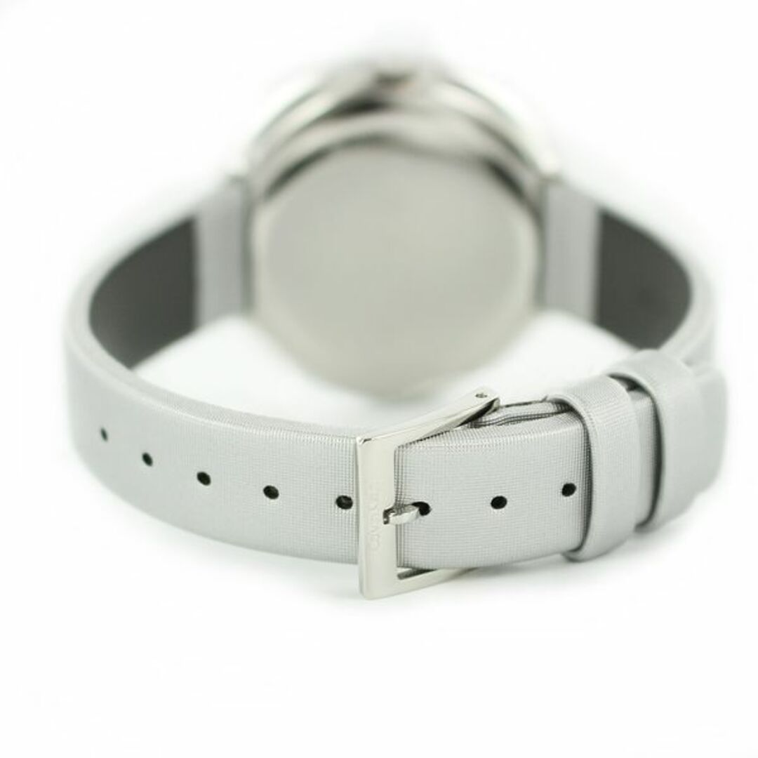  Shop Authentic Calvin Klein Chic Silver Dial White Leather Strap Watch for Women - K7N23UP8 - Luxxuri