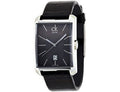  Shop Authentic Calvin Klein Window Black Dial Black Leather Strap Watch for Men - K2M21107 - Luxxuri