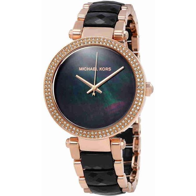  Shop Authentic Michael Kors Parker Mother of Pearl Black Dial Two Tone Steel Strap Watch for Women - MK6414 - Luxxuri
