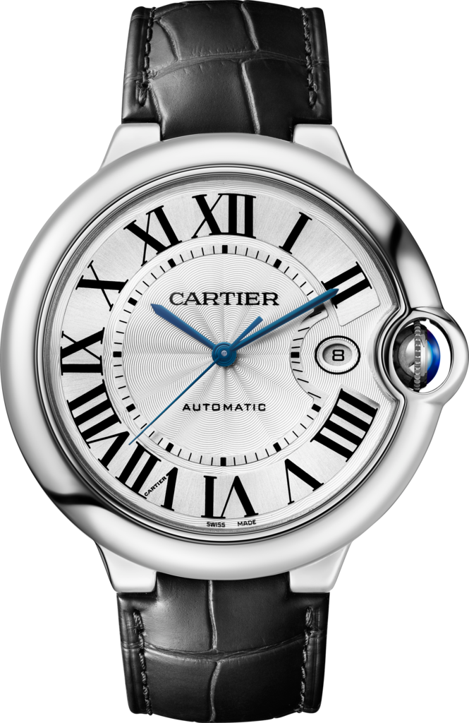  Shop Authentic Cartier Ballon Bleu de Cartier Silver Dial Black Leather Strap Watch for Men - WSBB0026 - Luxxuri