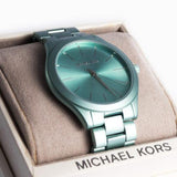  Shop Authentic Michael Kors Slim Runway Blue Dial Blue Steel Strap Watch For Women - MK4525 - Luxxuri