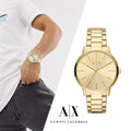  Shop Authentic Armani Exchange Cayde Analog Gold Dial Gold Steel Strap Watch For Men - AX2707 - Luxxuri