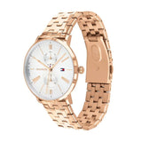  Shop Authentic Tommy Hilfiger Jenna Quartz White Dial Rose Gold Steel Strap Watch for Women - 1782070 - Luxxuri