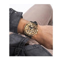  Shop Authentic Guess King Quartz Crystals Gold Dial Black Silicone Strap Watch For Men - GW0537G2 - Luxxuri