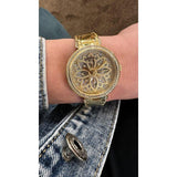  Shop Authentic Guess Lily Quartz Gold Dial Gold Steel Strap Watch For Women - GW0528L2 - Luxxuri