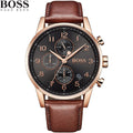  Shop Authentic Hugo Boss Navigator Grey Dial Brown Leather Strap Watch for Men - 1513496 - Luxxuri